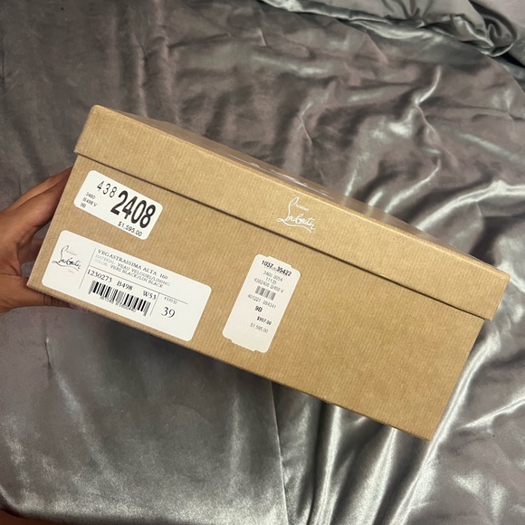 Christian Louboutin Black Platform Heels with Red Soles - Picture 3 of 3